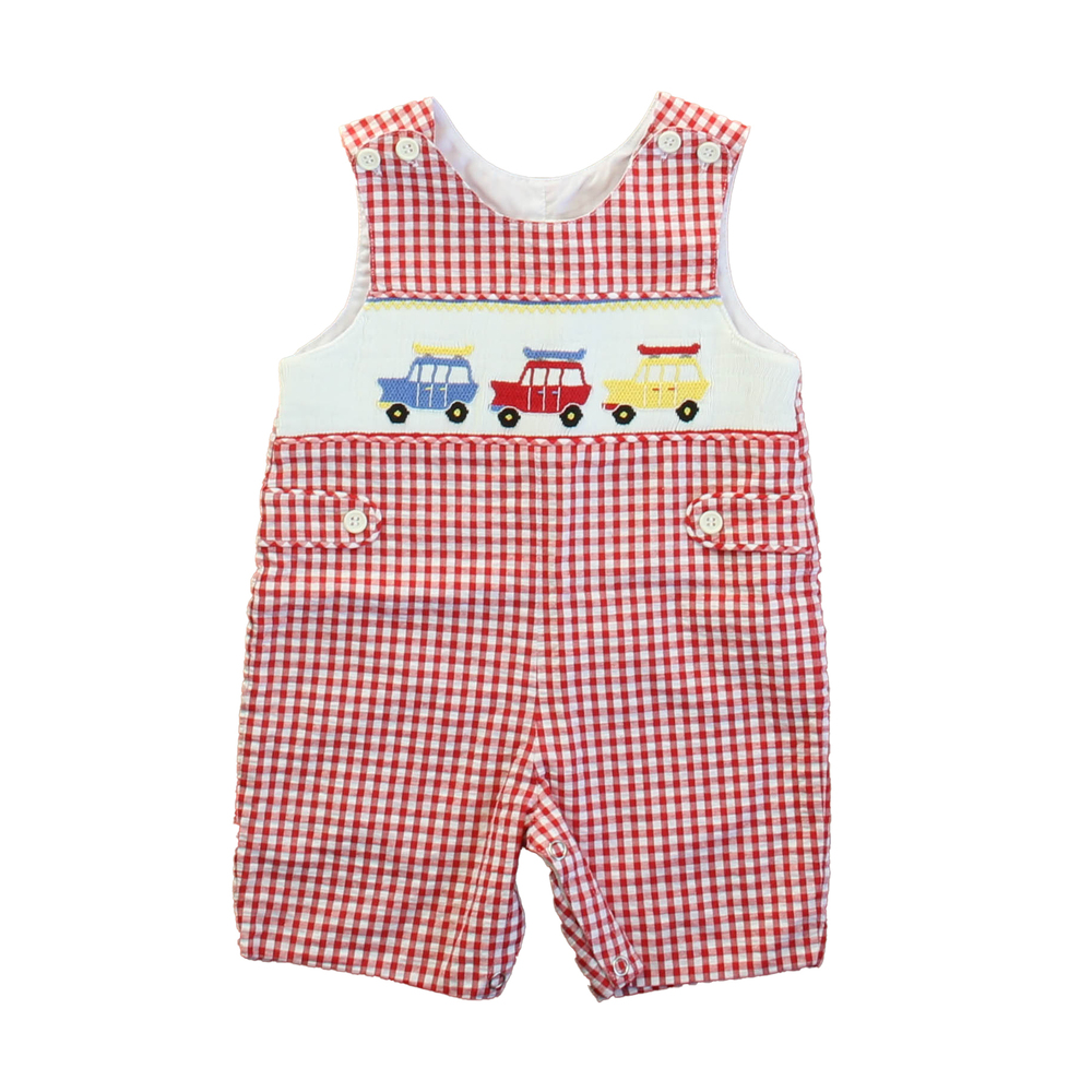 Mom & Me Boys Red | Blue Cars Romper size: 6 Months